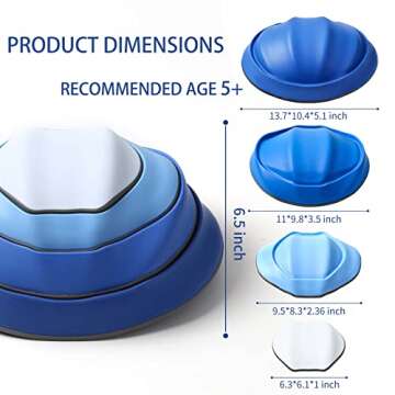 makarci Swinging Stepping Stones for Kids, 4pcs Non-Slip Plastic Balance River Stones for Promoting ...