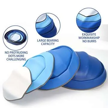 makarci Swinging Stepping Stones for Kids, 4pcs Non-Slip Plastic Balance River Stones for Promoting Children's Coordination Skills Sensory Play Equipment Toys Toddler Ages 3 4 5 6 7 8 Years