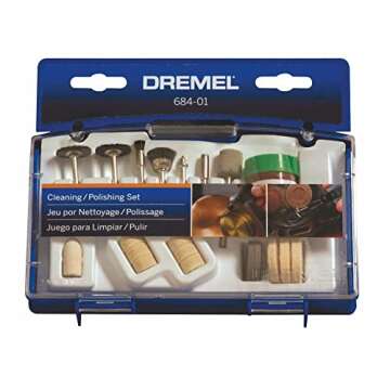 Dremel 684-01 20-Piece Cleaning & Polishing Rotary Tool Accessory Kit with Case - Includes Buffing Wheels, Polishing Bits, and Polishing Compound