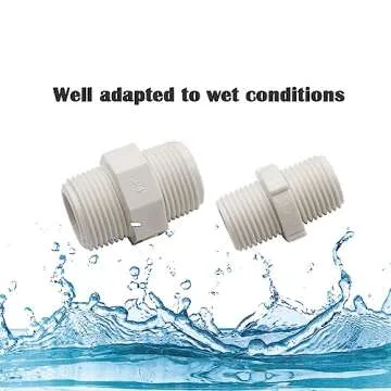 HayEastdor 12PCS 3/4 Inch PVC Pipe Fitting Hex Nipple G3/4 Male X G3/4 Male Coupling Adaptor of Thread Plumbing PIPE Connection HE023-3/4