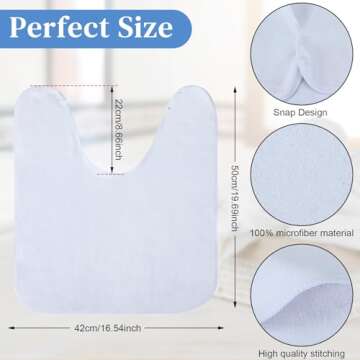 VitalCozy 12 Pieces Facial Towels Split Design Soft Esthetician Towels Removing Spa Microfiber Face ...