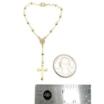 SIFRIMANIA Small Rosary Bracelet for Women Miraculous Medal Catholic Jewelry