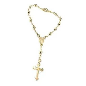 SIFRIMANIA Small Rosary Bracelet for Women Miraculous Medal Catholic Jewelry