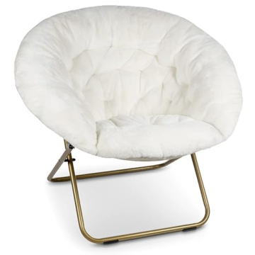 Milliard Saucer Chair - Luxuriously Soft Faux Fur Comfy Chair for Any Space