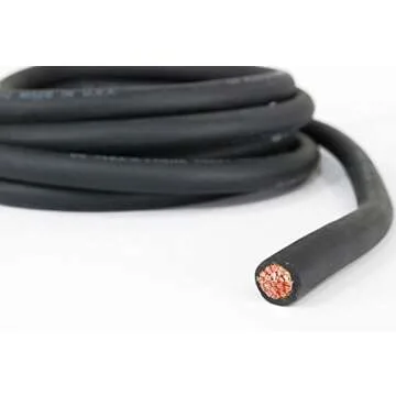TEMCo INDUSTRIAL WC0120-50 ft 4 Gauge AWG Welding Lead & Car Battery Cable Copper Wire Black | Made in USA