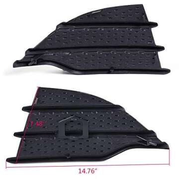 Compatible for Ford Escape 2013 2014 2015 2016 Front Lower Bumper Grill Inserts Fog Light Hole Grille Cover Set of Two Left Driver + Right Passenger Side Pair FO1038124 FO1039124