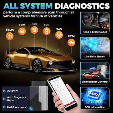 KINGBOLEN Ediag Elite OBD2 Scanner Bluetooth, Bi-Directional Control Scanner All System Diagnostic T...
