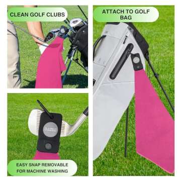 Playing It Forward Magnetic Golf Towel for Golf Bags with Clip for Men & Women, Waffle Weave Microfiber Golf Towel with Industrial Strength Magnet for Strong Hold to Golf Carts or Clubs