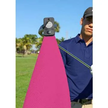 Playing It Forward Magnetic Golf Towel for Golf Bags with Clip for Men & Women, Waffle Weave Microfiber Golf Towel with Industrial Strength Magnet for Strong Hold to Golf Carts or Clubs