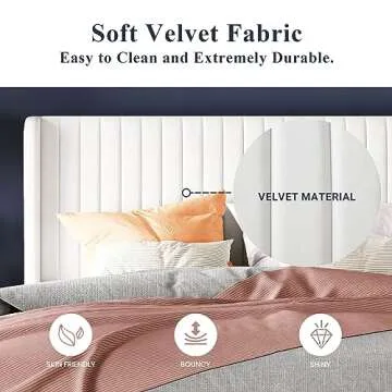 Luxury Velvet Bed Frame for Comfort & Style