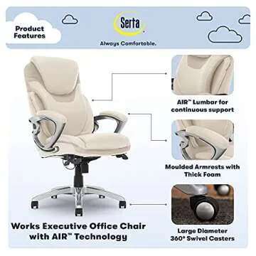 Serta Bryce Executive Office Chair with AIR Lumbar Technology
