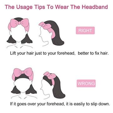 Casoty 6 Pieces Bow Hair Band Spa Headband for Women Soft Coral Fleece Headband for Washing Face Terry Cloth Headband Makeup Headband Yoga Sport Headband