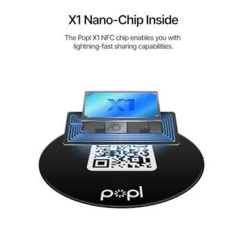 Popl Dot Thin - Digital Business Card for Back of Phone - Tap to Share NFC & QR Code - iPhone & Android (Black)
