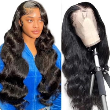 Abhayy 13X6 Lace Front Wigs Human Hair 22inch 200% Density Human Hair Wigs Body Wave Wigs Human Hair...
