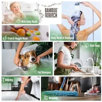 Organic Bamboo & Birch Pure Castile Soap Liquid 32 oz