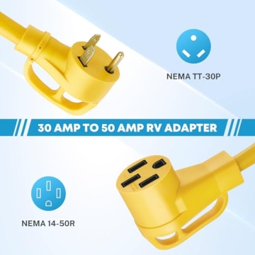 Kohree 30 Amp to 50 Amp RV Adapter for Reliable Power