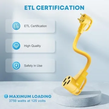 Kohree 30 Amp to 50 Amp RV Adapter for Reliable Power