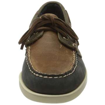 Sebago Men's Portland Spinnaker Waxed Boat Shoes, Multicolour Brown Navy Grey N17, 6