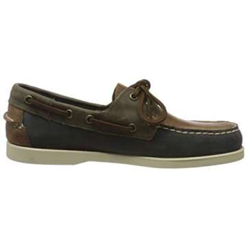 Sebago Men's Portland Spinnaker Waxed Boat Shoes, Multicolour Brown Navy Grey N17, 6
