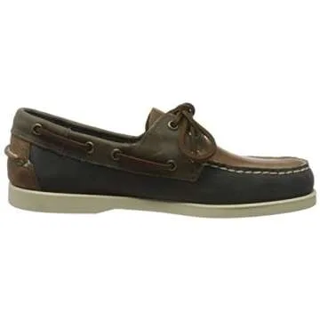 Sebago Men's Portland Spinnaker Waxed Boat Shoes, Multicolour Brown Navy Grey N17, 6