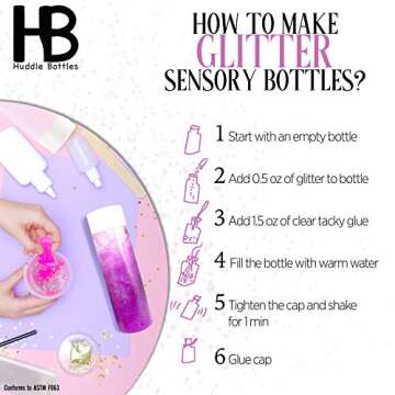 Durable HB Empty Sensory Bottles for Creative Fun
