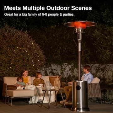 EAST OAK 48,000 BTU Patio Heater With Table Design
