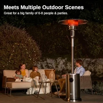 EAST OAK 48,000 BTU Patio Heater With Table Design