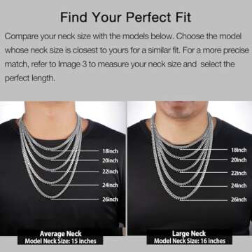 Jewlpire Stylish Cuban Link Chain Necklace - 18 Inch, 4mm, Durable & Hypoallergenic