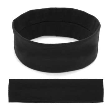 Yiwafu 3 Pack Yoga Headbands for Women, Non Slip Elastic Sweat Hairbands, Solid Color Head Accessories Headscarves Hair Hoop, Sweat-Absorbing Hairbands for Sports, Fitness, Running