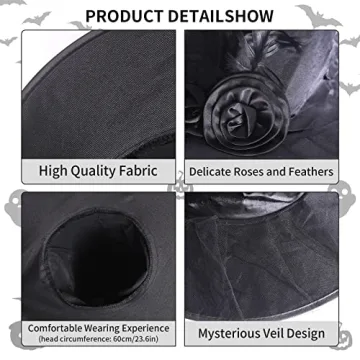 JUSTOTRY Witch Hat for Costume Party & Halloween