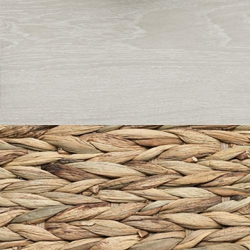 Avilla Queen Storage Bed Winter Oak Rattan Baskets