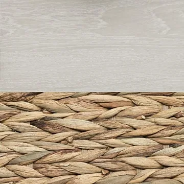 Avilla Queen Storage Bed Winter Oak Rattan Baskets