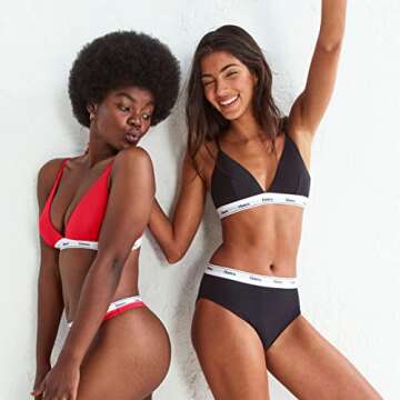 Hanes Women's Originals Hi-Leg Panties, Breathable Stretch Cotton Underwear, Assorted, 6-Pack, Basic Color Mix, Large