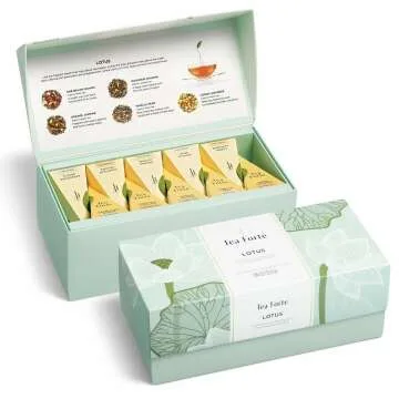 Relaxing Tea Sampler Gift Set with 20 Pyramid Infusers