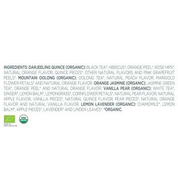 Relaxing Tea Sampler Gift Set with 20 Pyramid Infusers