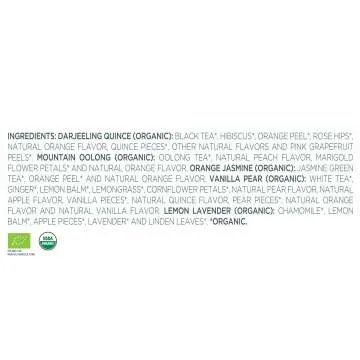 Relaxing Tea Sampler Gift Set with 20 Pyramid Infusers