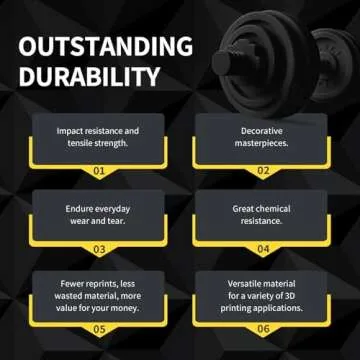 OVERTURE PETG Filament 1.75mm, 3D Printer Filament, 1kg Filament (2.2lbs), Dimensional Accuracy Probability +/- 0.02 mm, Fit Most FDM Printers (Black (1-Pack))