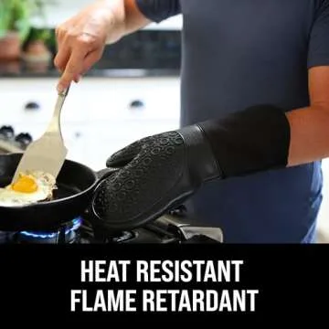 Extra Long Professional Silicone Oven Mitts for Safety