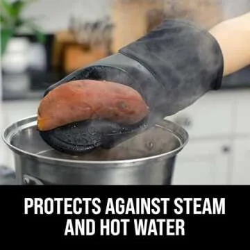 Extra Long Professional Silicone Oven Mitts for Safety