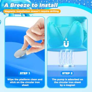 Water Table Pump - Cordless & Rechargeable Water Pump for Water Table with Magnetic Octopus Design, ...