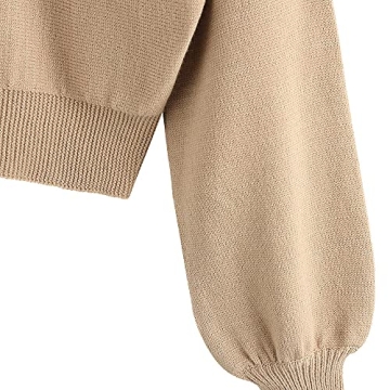 Stylish ZAFUL Women's Cropped V-Neck Sweater