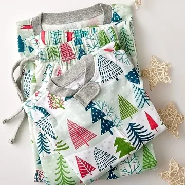 Matching Family Holiday Pajamas in Organic Cotton