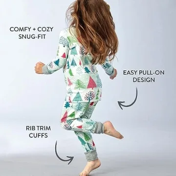 Matching Family Holiday Pajamas in Organic Cotton
