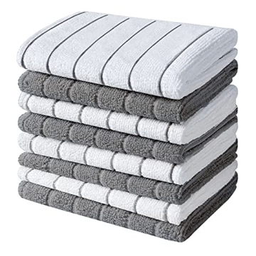 HYER KITCHEN Microfiber Dish Towels Super Absorbent Pack of 8