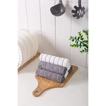 HYER KITCHEN Microfiber Dish Towels Super Absorbent Pack of 8