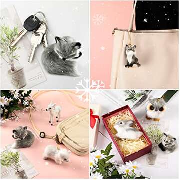 Skylety Plush Woodland Animal Ornaments for Christmas