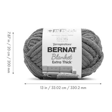 Bernat Blanket Extra Thick Green Frost Yarn - Luxurious Crafting Experience!