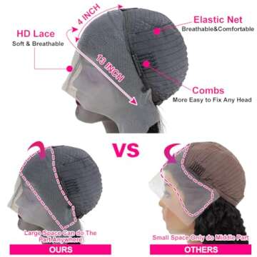 ITODAY 30 Inch Straight Long Lace Front Wigs Human Hair Pre Plucked 13x4 HD Lace Frontal Wigs Human Hair for Women Glueless Wigs Human Hair Natural Hairline (30 Inch, 13×4 Straight Wig)