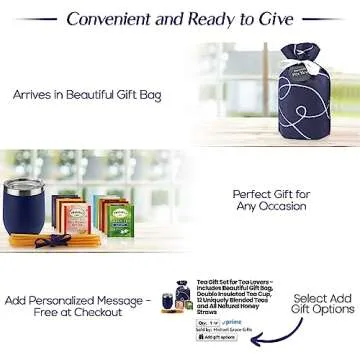 Tea Lovers Gift Basket with Insulated Cup & Teabags Set