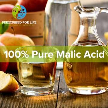 Prescribed for Life L Malic Acid Powder | 100% Pure Malic Acid | Supports Energy and Endurance | Food Grade, Gluten Free, Vegan, Non GMO (8oz / 227g)